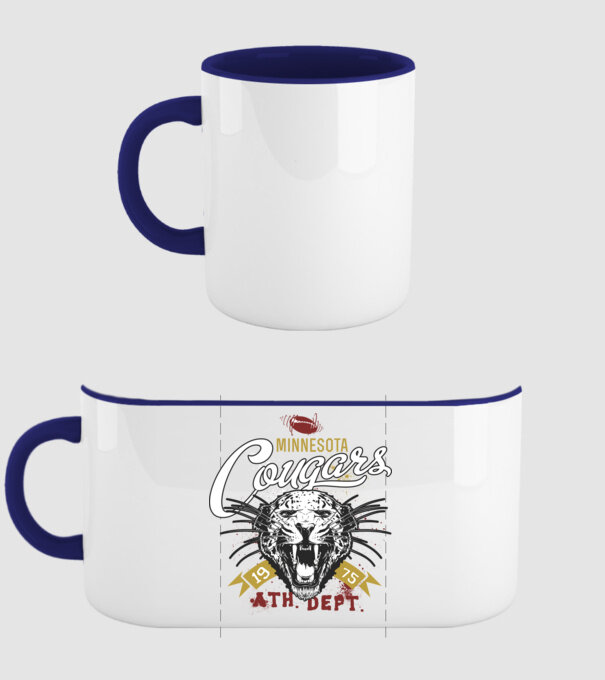Minesota Cougars model albastru închis pe tricou