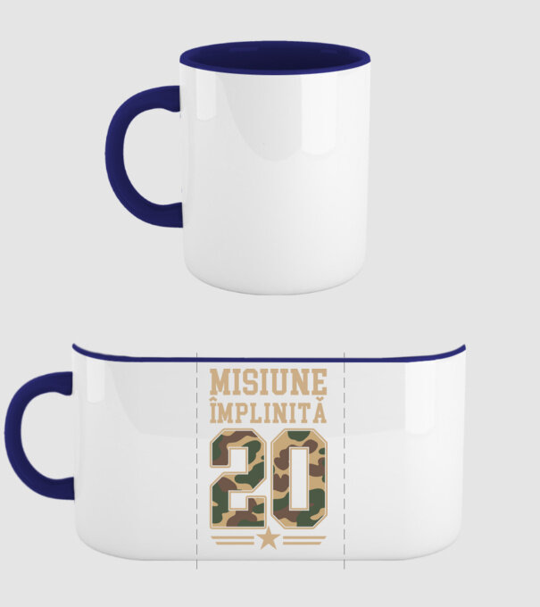 Misiune împlinită 20 model albastru închis pe tricou