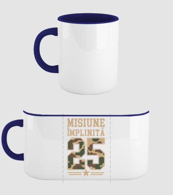 Misiune împlinită 25 model albastru închis pe tricou