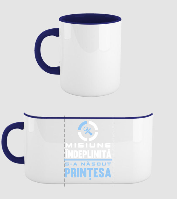 Misiune îndeplinită - s-a născut prințesa model albastru închis pe tricou