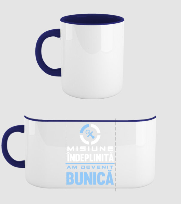 Misiune îndeplinită - am devenit bunică model albastru închis pe tricou