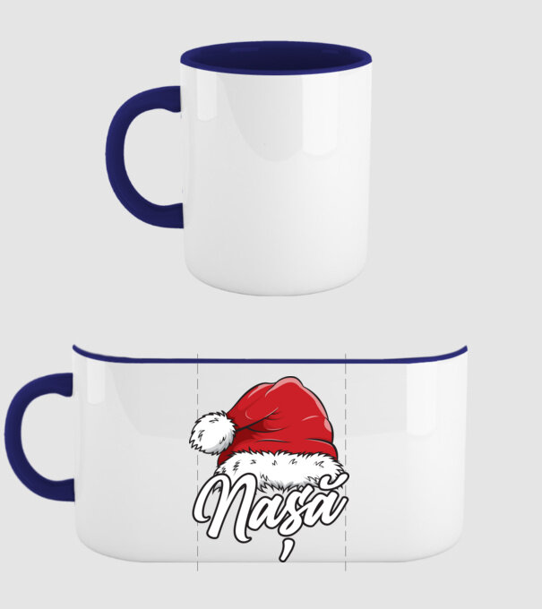 nașă Santa Hat model albastru închis pe tricou