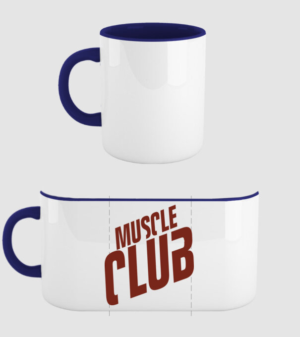 Muscle Club model albastru închis pe tricou