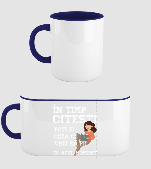 în timp ce citești poți fi ceea ce vrei să fii - în acel moment model albastru închis pe tricou
