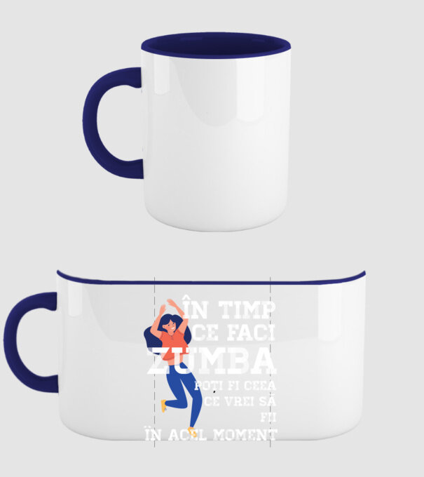 în timp ce faci zumba poți fi ceea ce vrei să fii - în acel moment model albastru închis pe tricou