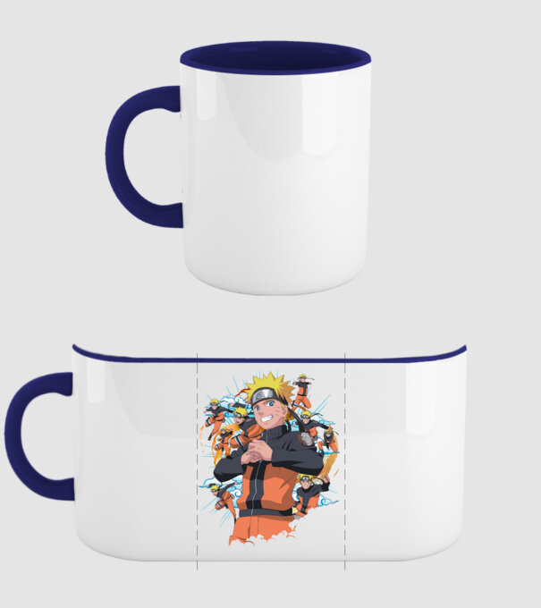 NARUTO model albastru închis pe tricou