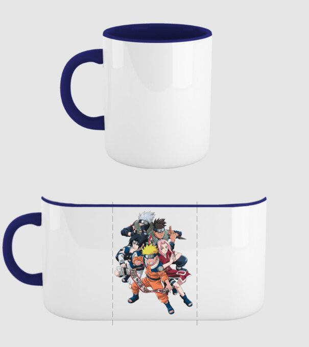 NARUTO model albastru închis pe tricou