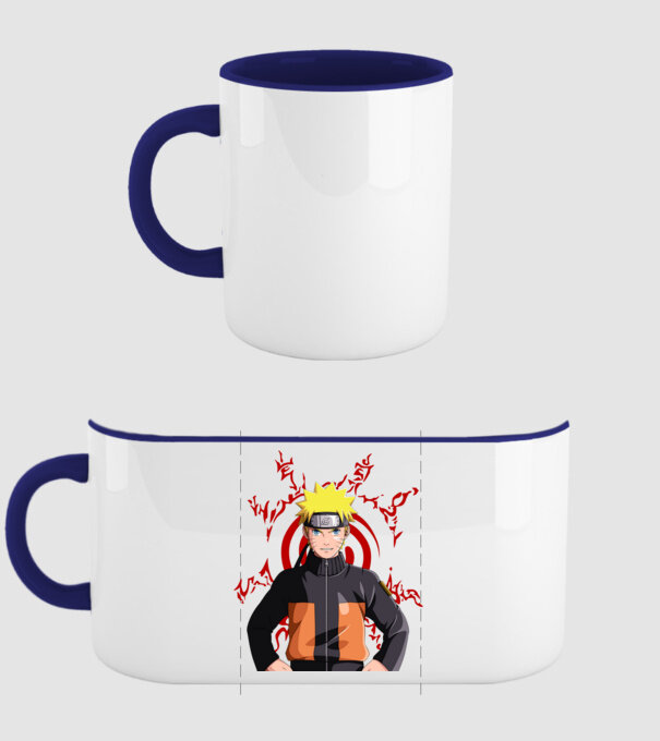 NARUTO model albastru închis pe tricou