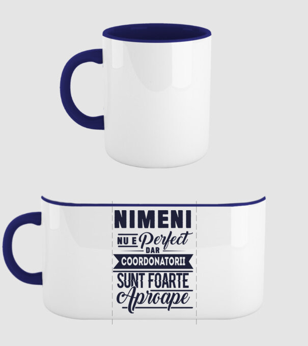 Nimeni nu e perfect, dar coordonatorii sunt foarte aproape model albastru închis pe tricou