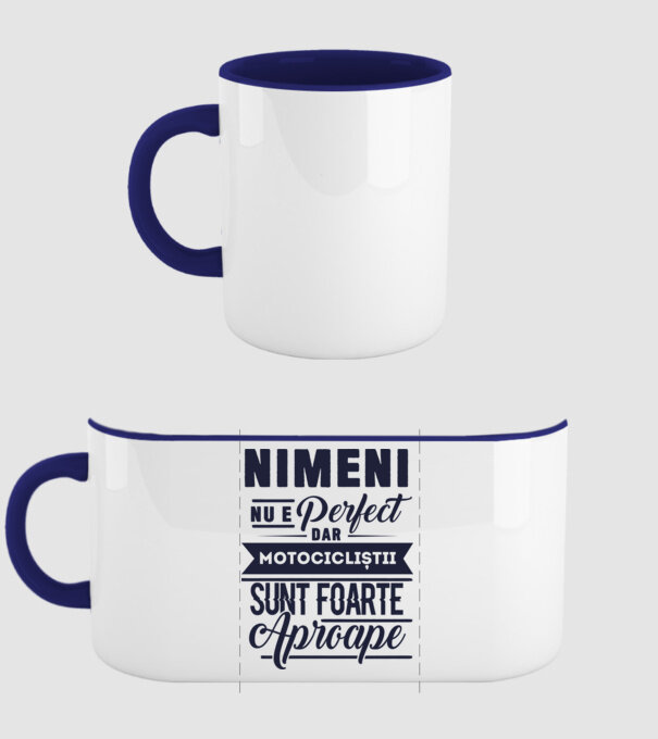 Nimeni nu e perfect, dar motocicliștii sunt foarte aproape model albastru închis pe tricou