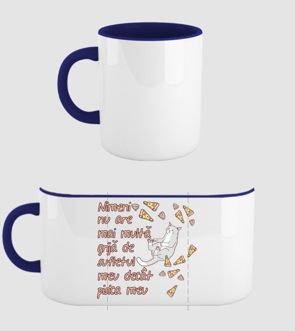 Nimic nu are mai multă grijă de sufletul meu decât pisica mea model albastru închis pe tricou