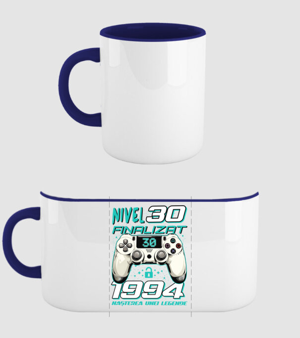 Nivel finalizat 30 1995 model albastru închis pe tricou