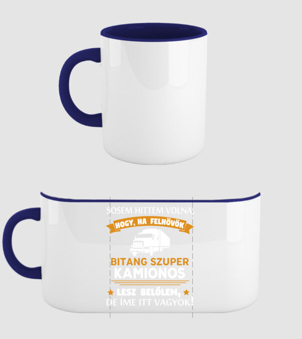 nu am crezut niciodată că voi ajunge un super șofer de camion, dar iată-mă! model albastru închis pe tricou