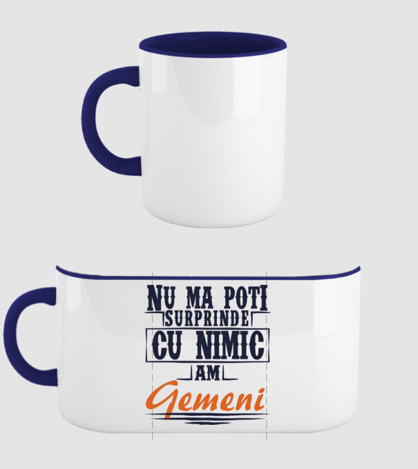 Nu mă poți surprinde cu nimic, am gemeni model albastru închis pe tricou