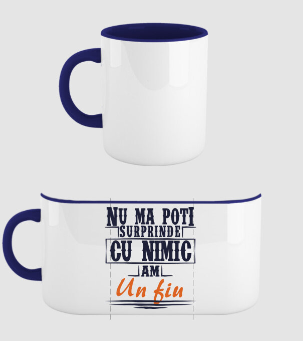 Nu mă poți surprinde cu nimic, am un fiu model albastru închis pe tricou