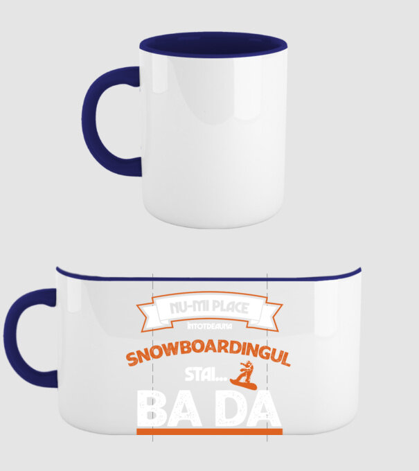 nu-mi place întotdeauna snowboardingul, stai numai, ba da model albastru închis pe tricou
