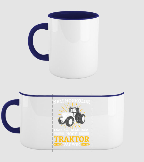 Nu sforăi, doar visez că sunt un Tractor model albastru închis pe tricou