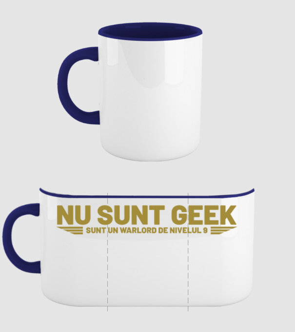 nu sunt geek, sunt un warlord de nivelul 9 model albastru închis pe tricou