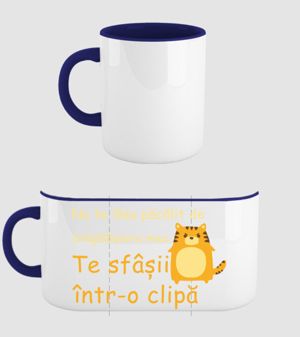 nu te lăsa păcălit de drăgălășenia mea. te sfâșii într-o clipă model albastru închis pe tricou