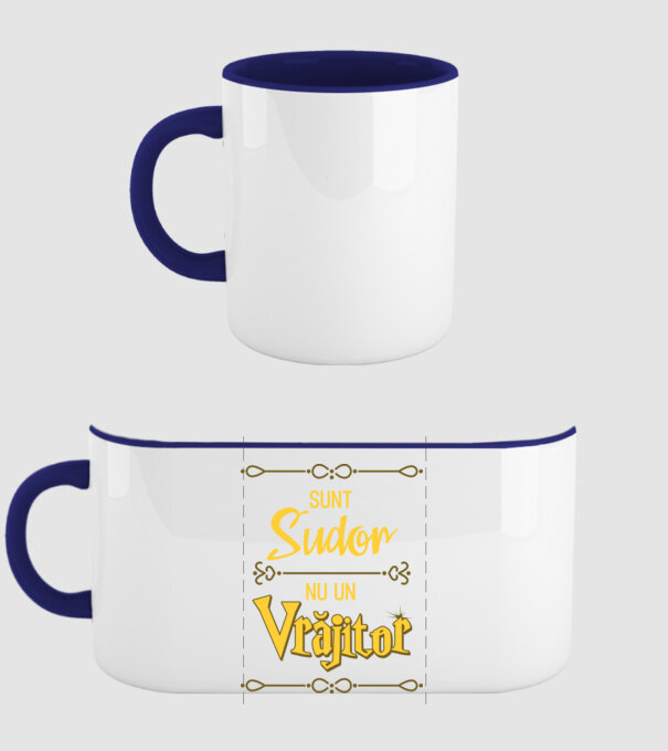 Sunt sudor, nu un vrăjitor model albastru închis pe tricou