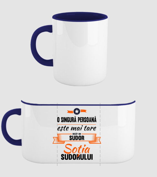 O singură persoană este mai tare decât un la un sudor, soția sudorului model albastru închis pe tricou