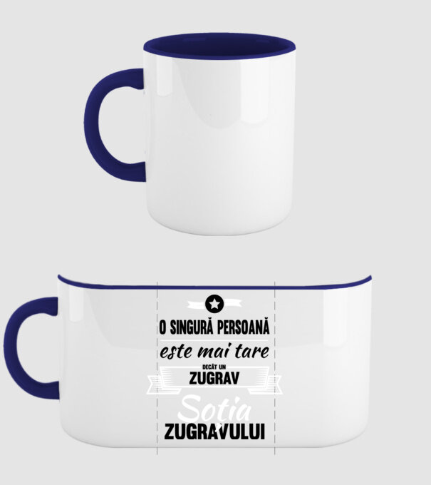 O singură persoană este mai tare decât un zugrav, soția zugravului model albastru închis pe tricou