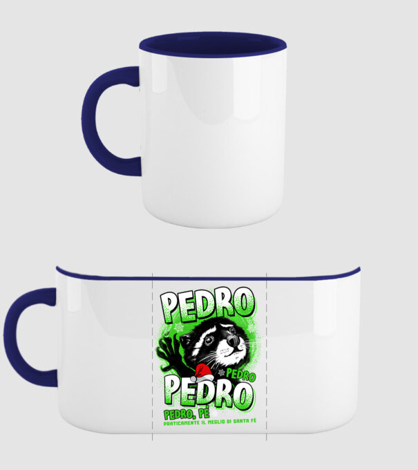 Pedro pedro christmas model albastru închis pe tricou