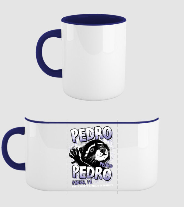 PEDRO PEDRO PEDRO model albastru închis pe tricou