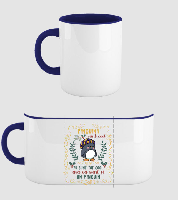 pinguinii sunt cool, eu sunt tot cool așa că sunt și un pinguin model albastru închis pe tricou