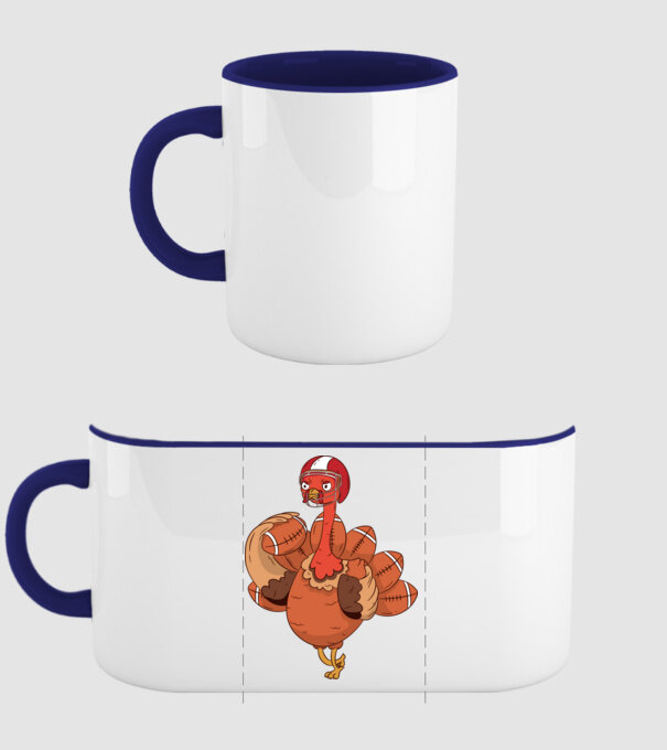 Player Turkey model albastru închis pe tricou