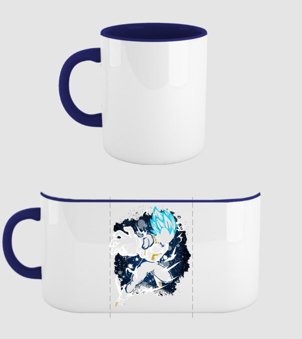 prince vegeta dragonball model albastru închis pe tricou