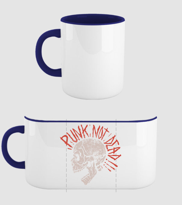 Punk Not Dead model albastru închis pe tricou
