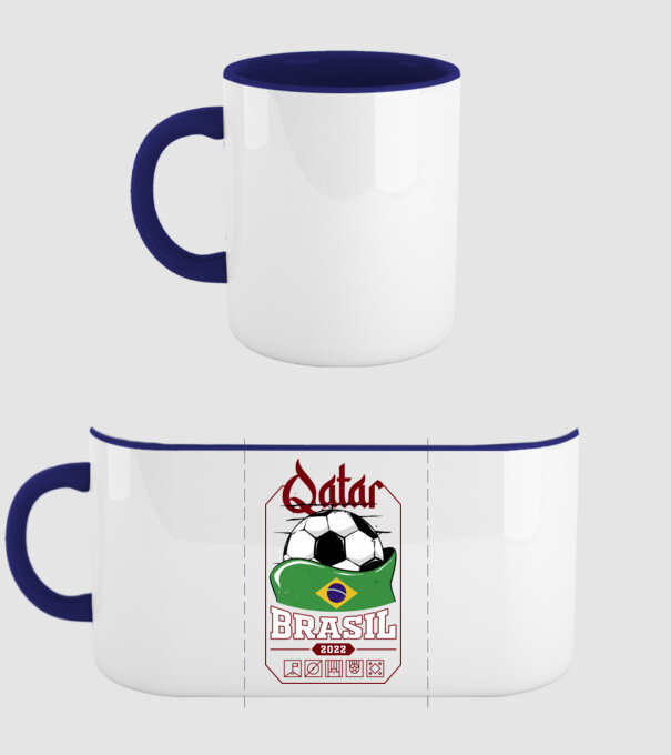 Qatar teams Brasil model albastru închis pe tricou