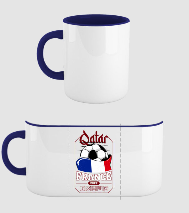 Qatar teams France model albastru închis pe tricou