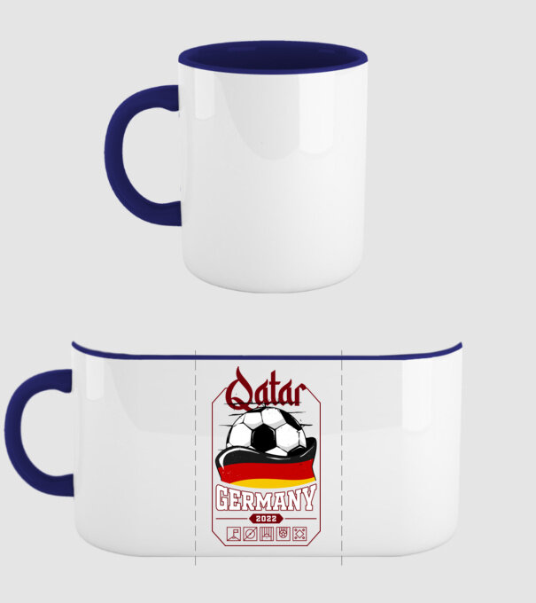 Qatar teams Germany model albastru închis pe tricou