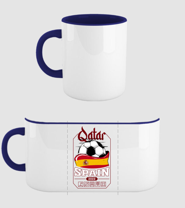 Qatar teams Spain model albastru închis pe tricou