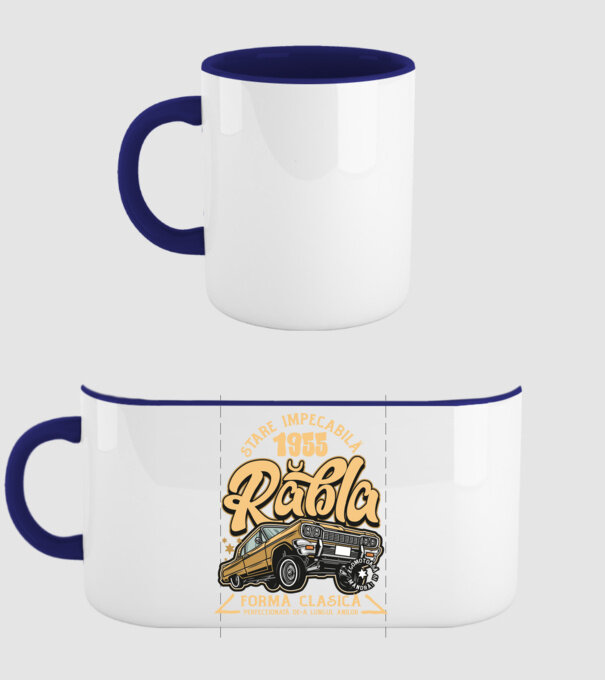 Rablă 1955 model albastru închis pe tricou