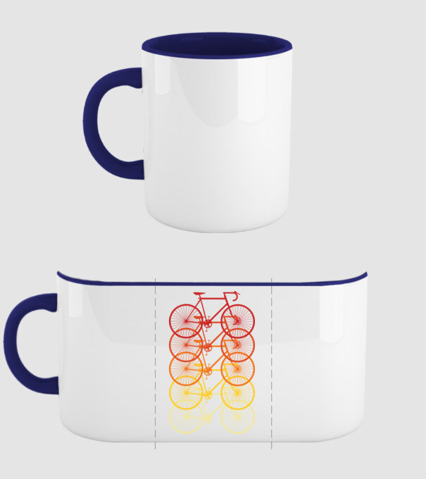 Retro Bike model albastru închis pe tricou