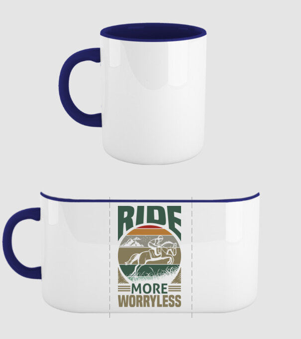 ride more model albastru închis pe tricou