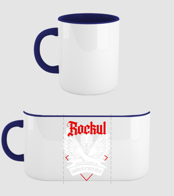 Rockul este etern și indestructibil model albastru închis pe tricou