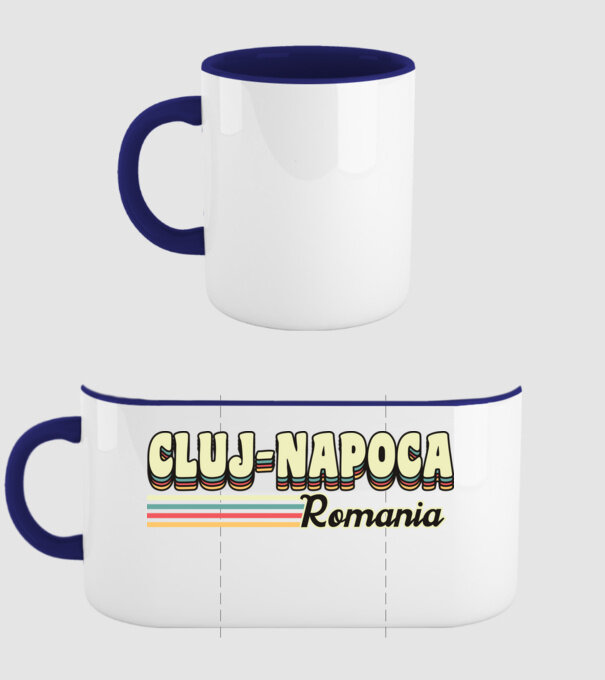 România Cluj-Napoca model albastru închis pe tricou