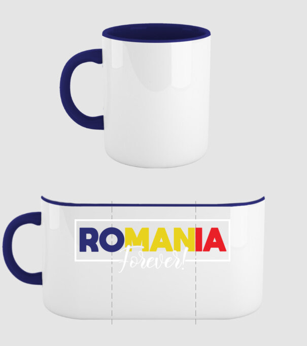 Romania forever model albastru închis pe tricou