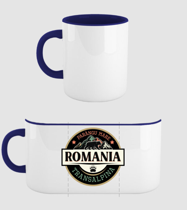România transalpina model albastru închis pe tricou