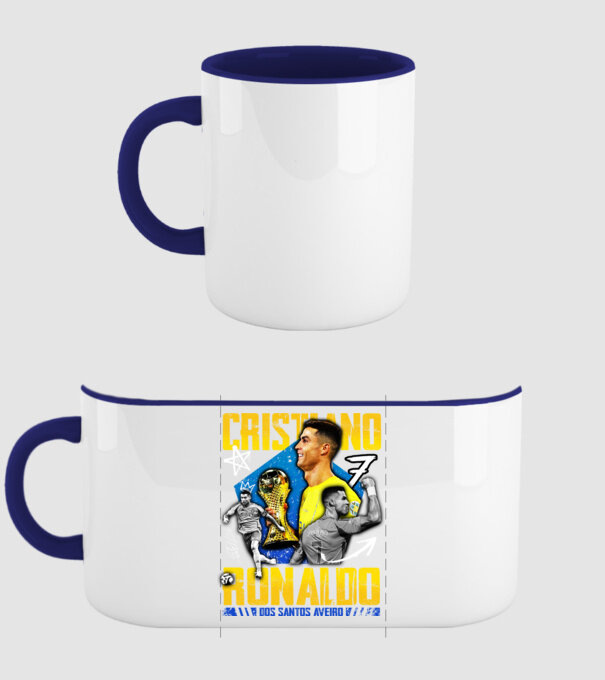 Ronaldo tribute model albastru închis pe tricou