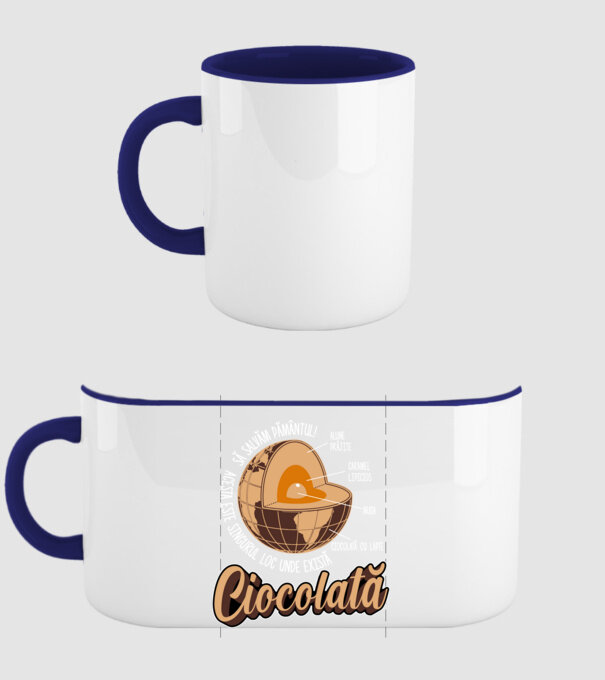 să salvăm Pământul! acesta este singurul loc unde există ciocolată - alune prăjite, caramel lipicios, nuga, ciocolată cu lapte model albastru închis pe tricou
