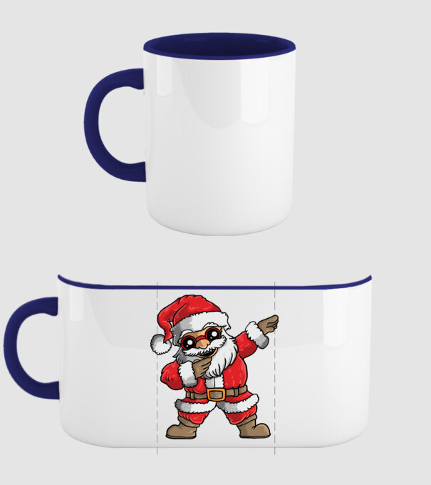 Santa dab model albastru închis pe tricou