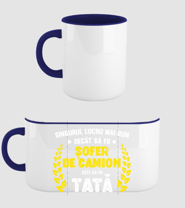 Singurul lucru mai bun decât să fii șofer de camion este să fii tată model albastru închis pe tricou