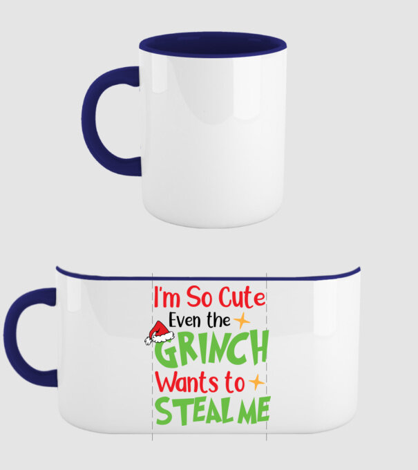 So cute Grinch model albastru închis pe tricou