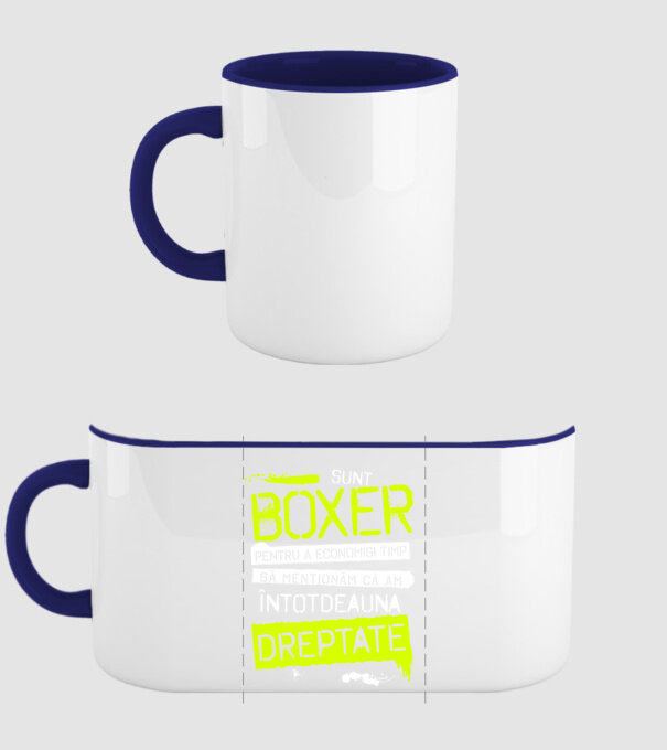 Sunt boxer, pentru a economisi timp, să reținem că am întotdeauna dreptate model albastru închis pe tricou