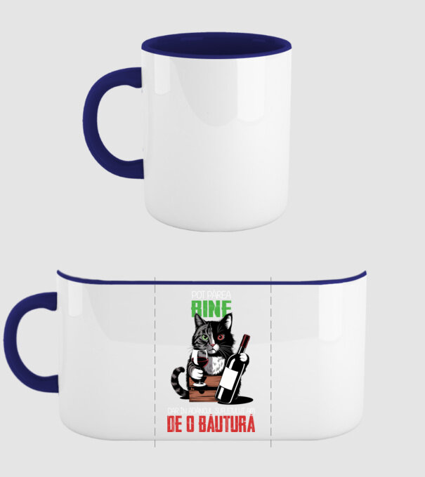 sunt bun pentru o băutură Negru model albastru închis pe tricou